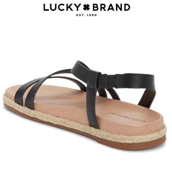 🆕️ New Lucky Brand Darli Slingback Sandal, Size 6.5 Dusty Sand Leather - Picture 2 of 9